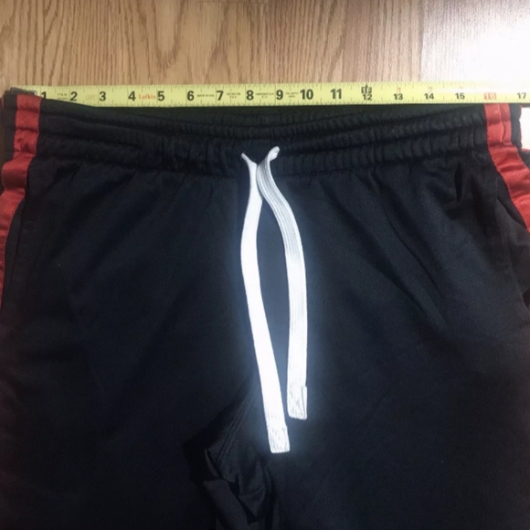 Nike Retro Y2K Large Track Pants Black Red Stripe Mesh Sweatpants - Picture 5 of 9